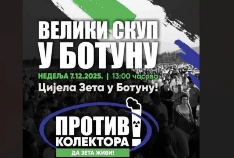 Danas protest u Botunu pod sloganom “Protiv kolektora – da Zeta živi”