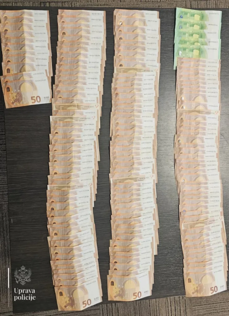 Uhapšeni državljani Srbije i Sjeverne Makedonije, pronađeno 8.000 eura, falsifikovana dokumenta i marihuana