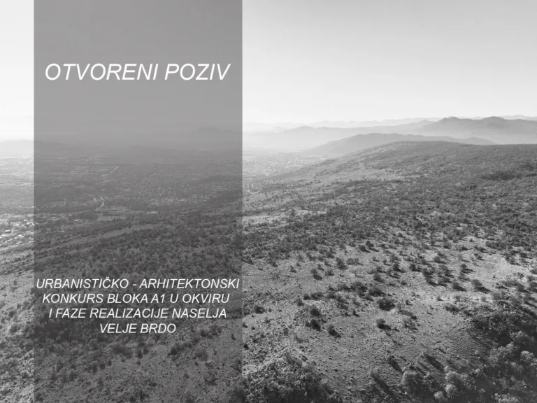 Raspisan Međunarodni konkurs za naselje „Velje brdo“
