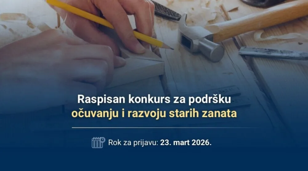 Raspisan konkurs, za podršku razvoju starih zanata u Podgorici 60.000 eura